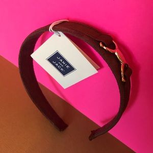New Janie and Jack Brown Headband, one size girls’, gold decoration.